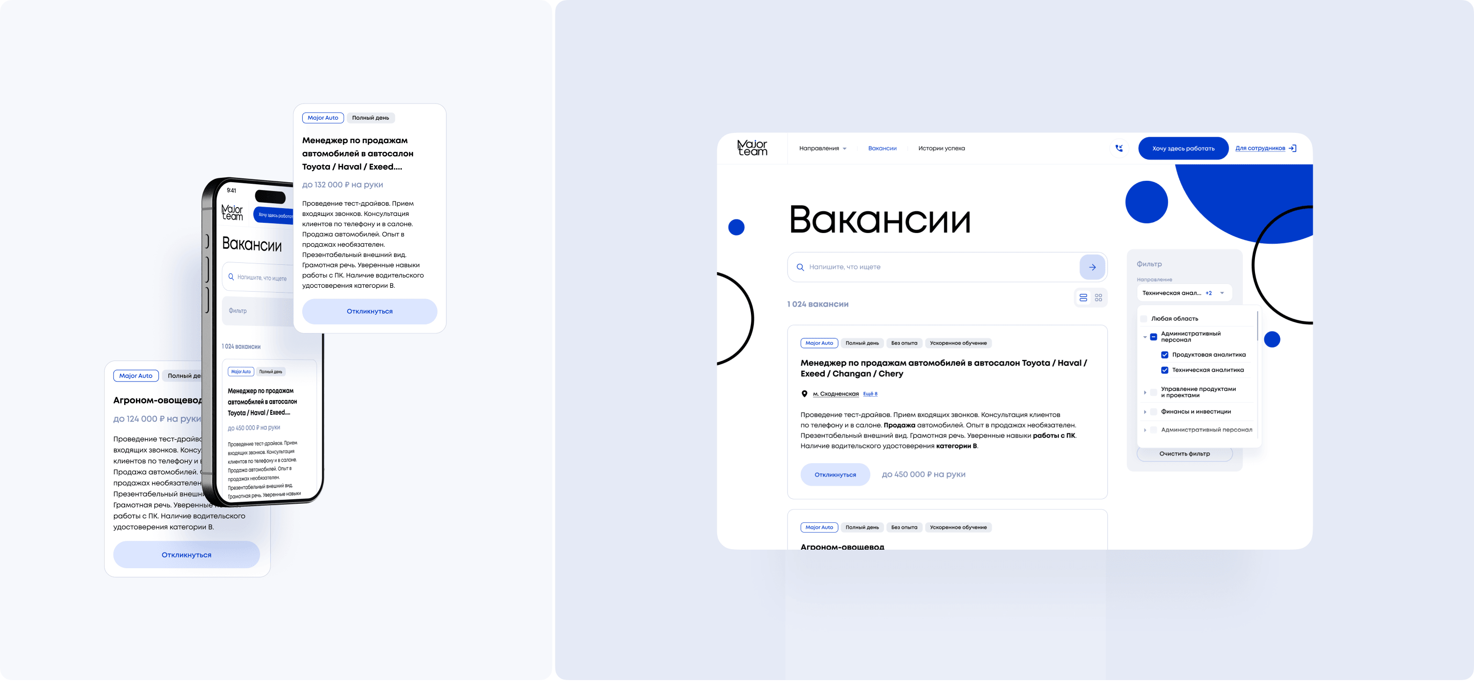 Вакансии внутри портала